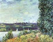 阿尔弗莱德 西斯莱 : The Banks of the Seine: Wind Blowing